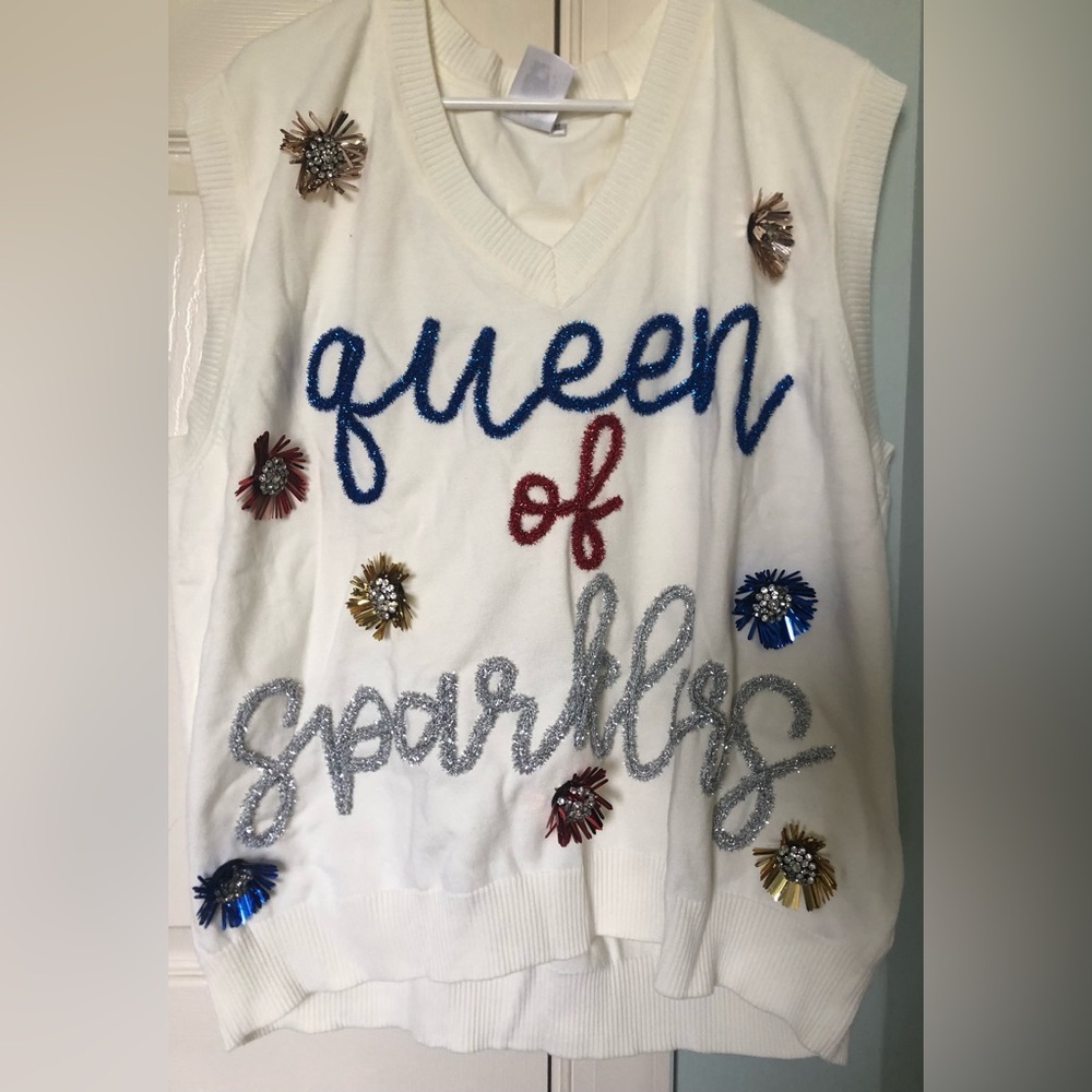 Brand new, XL Queen of sparklers sweater, NWOT.